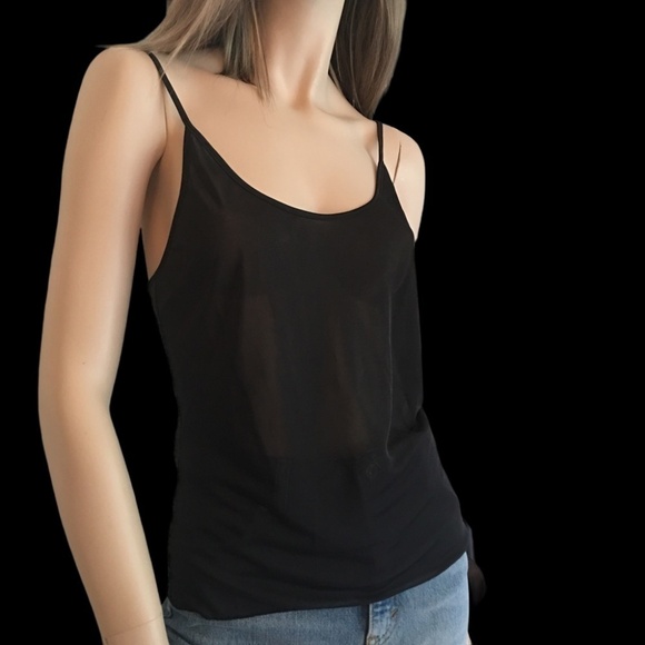 ๐
บVICTORIAโS Secret Black Sheer Nylon Camisole Cami Top Leisure Wear Lingerie - Picture 8 of 12
